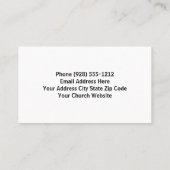 Église Steeple Aquarelle Eglise Cartes de visite (Dos)