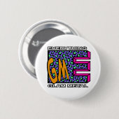 EGM Blue Leopard Logo Grote Button (Voorkant /achterkant)