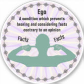 ego - feiten vs mening sticker (Voorkant)
