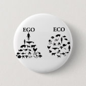 Ego versus Eco Pin Ronde Button 5,7 Cm (Voorkant)