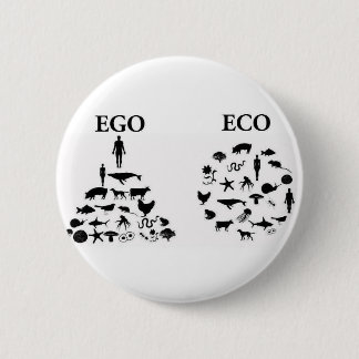 Ego versus Eco Pin Ronde Button 5,7 Cm