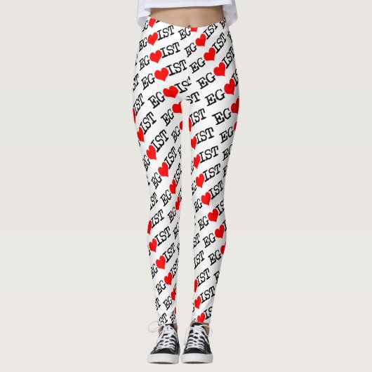 Egoist Red Heart Leggings (Voorkant)