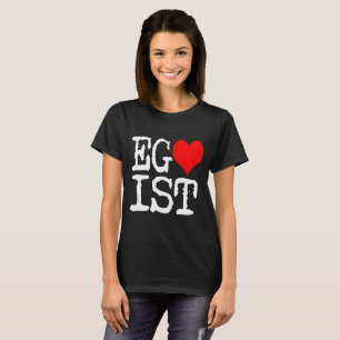 Egoïst Rode Hart Zwart T-shirt