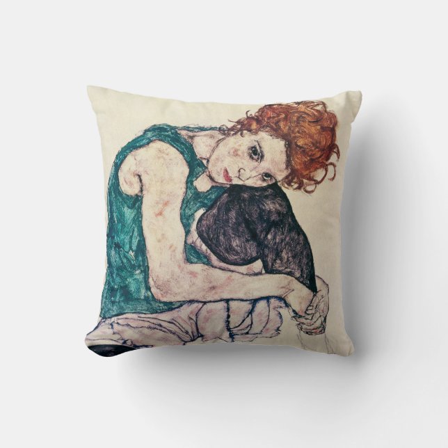 Egon Schiele a posé le coussin de femme (Recto)