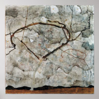 Egon Schiele Autumn Tree in Stirred Air