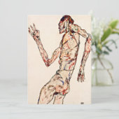 Egon Schiele - De danser Aankondiging (Staand voorkant)