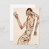 Egon Schiele - De danser Informatiekaartje (Voorkant / Achterkant)