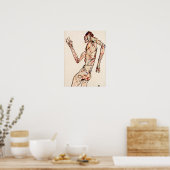 Egon Schiele - De danser Poster (Keuken)