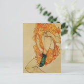 Egon Schiele - De Groene Stocking Briefkaart (Staand voorkant)