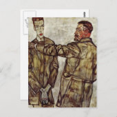 Egon Schiele- Double Portrait Briefkaart (Voorkant / Achterkant)