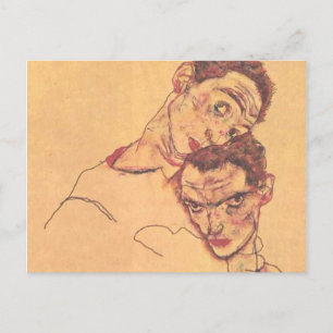 Egon Schiele - Double Self Portrait Briefkaart