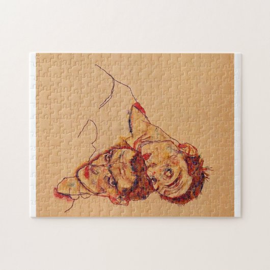Egon Schiele - Double Self Portrait Legpuzzel (Horizontaal)