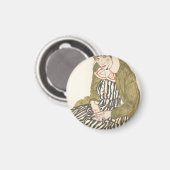 Egon Schiele Edith met gestreept klep Magneet (Voorkant / Achterkant)