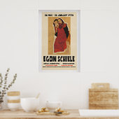 Egon Schiele Exhibition Poster 1970 Vintage Art (Cuisine)