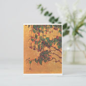 Egon Schiele- Fuchsia Briefkaart (Staand voorkant)