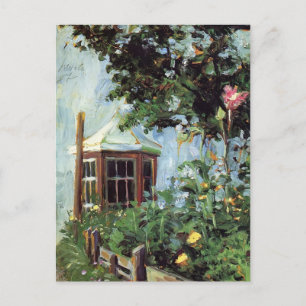 Egon Schiele House met een Bay-raam in de tuin Briefkaart