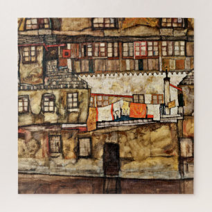 Egon Schiele - House Wall aan de rivier Legpuzzel