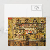 Egon Schiele - House Wall op de rivier Briefkaart (Voorkant / Achterkant)