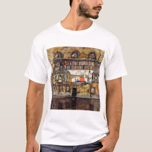 Egon Schiele House Wall op de rivier T-shirt