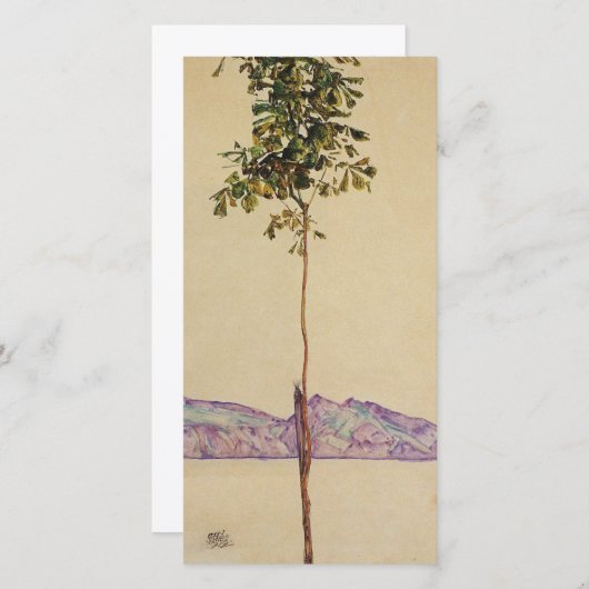 Egon Schiele - kleine kastanjeboom bij het meer Feestdagenkaart (Voorkant / Achterkant)