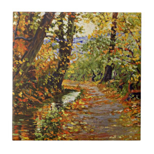 Egon Schiele - Kronkelende beek Tegeltje