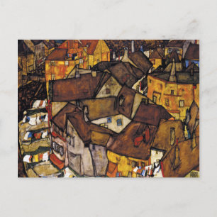 Egon Schiele Krumau Huizenrij Briefkaart