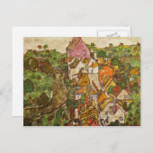 Egon Schiele - Landschap Krumau Briefkaart (Voorkant / Achterkant)