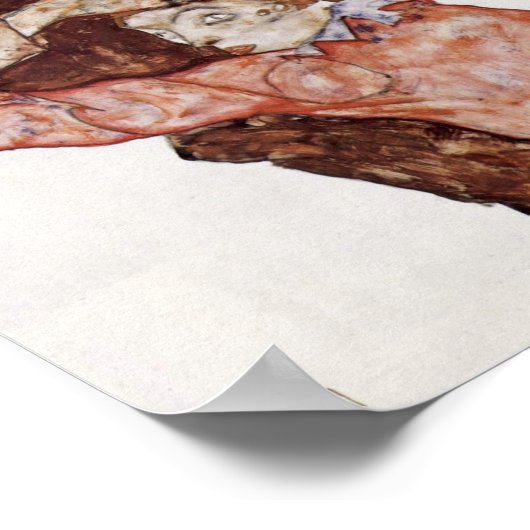 Egon Schiele - Lovers Poster (Hoek)