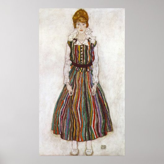 Egon Schiele Portrait of Edith Schiele Poster (Voorkant)