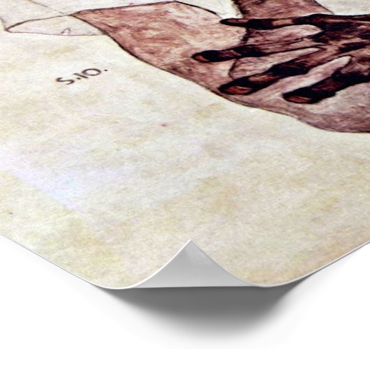 Egon Schiele - Portrait of Erwin von Graff Poster (Hoek)