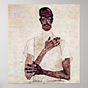 Egon Schiele - Portrait of Erwin von Graff Poster