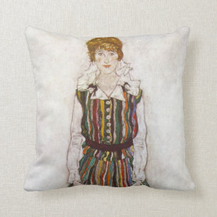 Egon Schiele Portrait van Edith Schiele Pillow Kussen