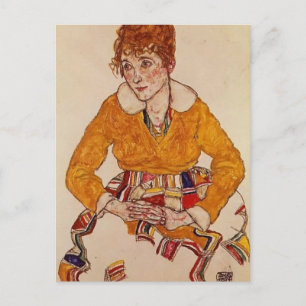 Egon Schiele- Portret van de vrouw van de kunstena Briefkaart