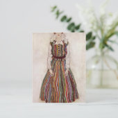 Egon Schiele- Portret van Edith Schiele Briefkaart (Staand voorkant)