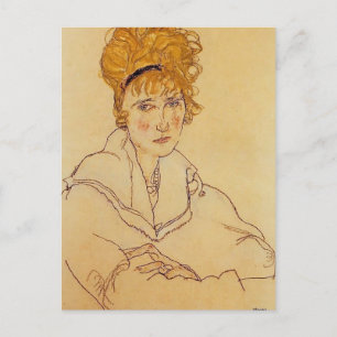 Egon Schiele- Portret van Edith Schiele Briefkaart