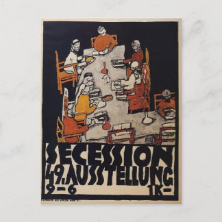 Egon Schiele - Poster voor de afscheiding van Wene Briefkaart