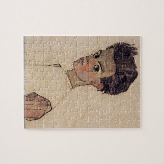 Egon Schiele - puzzle d'autoportrait (Horizontal)