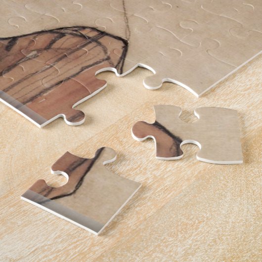 Egon Schiele - puzzle d'autoportrait (Côté)