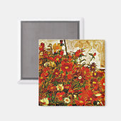 Egon Schiele schilderij, Bloemenveld Magneet (Voorkant / Achterkant)