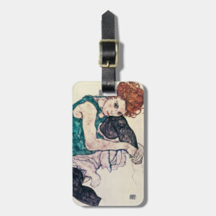 Egon Schiele Seated Woman Bagagelabel