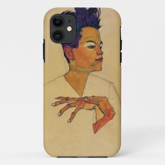 Egon Schiele Self Portrait iPhone 5 Hoesje (Achterkant)