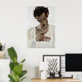 Egon Schiele Self-Portrait Poster Expressionism (Bureau à domicile)