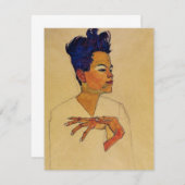 Egon Schiele Self Portrait Uitnodigingen (Voorkant / Achterkant)