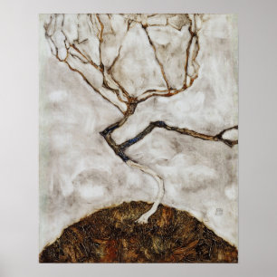 Egon Schiele Small Tree in late herfst Poster
