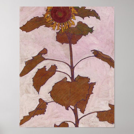 Egon Schiele - Sunflower 1909 Poster (Voorkant)