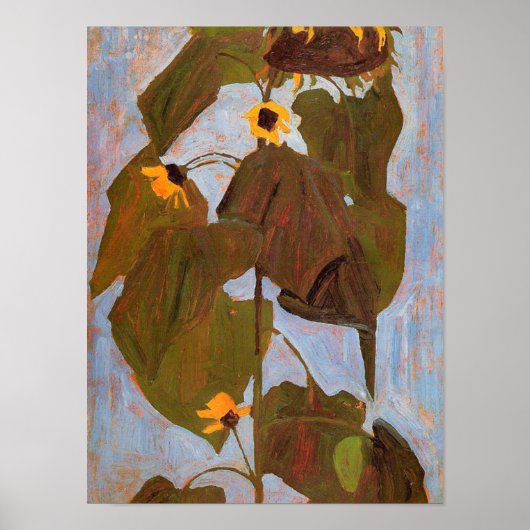 Egon Schiele - Sunflower Poster (Voorkant)