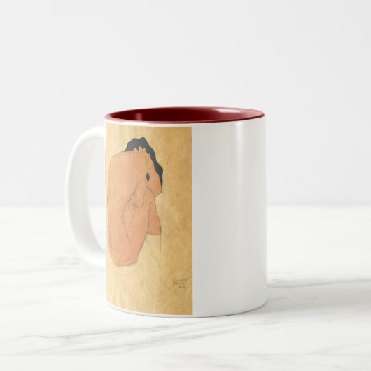 EGON SCHIELE TWEEKLEURIGE KOFFIEMOK (Voorkant links)