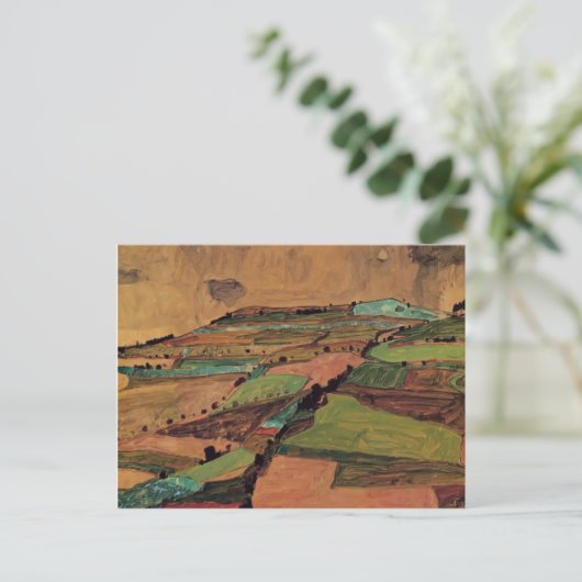 Egon Schiele - Veldlandschap Briefkaart (Staand voorkant)