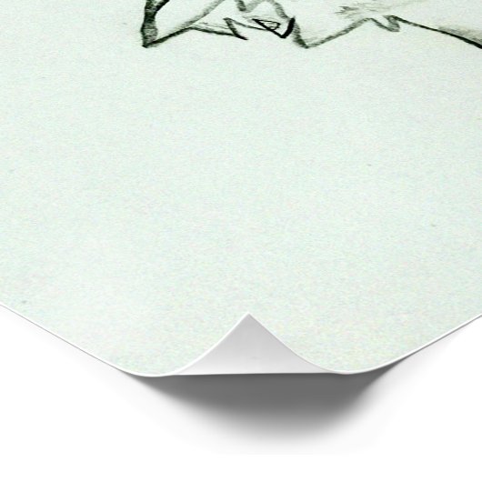 Egon Schiele - Vrouw in onderkleding en kousen Perfect Poster (Hoek)