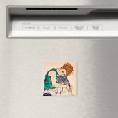 Egon Schiele - vrouw met legerwerk Magneet (Insitu (Vaatwasser))